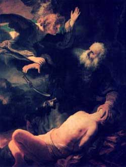 Abraham will Isaak töten